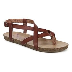 Blowfish Malibu Granola Whiskey Brown Vegan Strappy Sandals Womens Sz 10 New